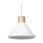 Ledvance Decor Plaster/Steel/Wood Pendant White | Suitable for E27