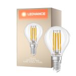 Ledvance Classic LED E14 Pear Filament Clear 3.4W 470lm - 827 Extra Warm White | Dimmable - Replaces 40W