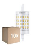 Multipack 10x Philips CorePro LED R7S Linear 78mm Clear 7W 950lm - 830 Warm White | Replaces 60W