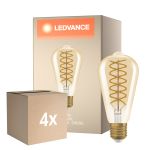 Multipack 4x Osram Vintage 1906 LED E27 Edison Filament Gold 8.8W 806lm - 824 Extra Warm White | Dimmable - Replaces 60W