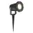 Brilliant Janko Spike Light Aluminium Glass Black 3W 250lm - 830 Warm White | 90mm - IP44 - Outdoor - Incl. 1x GU10