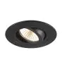 SLV New Tria 75 Spot Aluminium Black Round 8.3W 705lm 38D - 927 Extra Warm White | Cutout 75mm -  Best Colour Rendering - Dimmable 