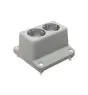 Wall Socket 3640 2-way Gray