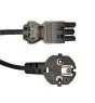 Noxion GST - Compatible Supply Cable Black - Female + Schuko Europlug - 3m - 3 pole 0.75mm2
