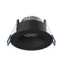 Noxion LED Spot Ares Deep ring Black 6W 540lm 927-940 3CCT - With Inner Ring Black | Cutout 68mm