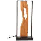 Brilliant Table Lamp Chaumont Aluminium Metal Wood Black 8W 940lm - 830 Warm White
