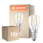Multipack 10x Ledvance Special LED E14 T26 Filament Clear 1.3W 110lm - 827 Extra Warm White | Replaces 12W